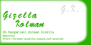 gizella kolman business card